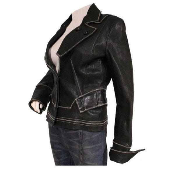 Vintage JOHN GALLIANO Leather Biker Jacket 40/6